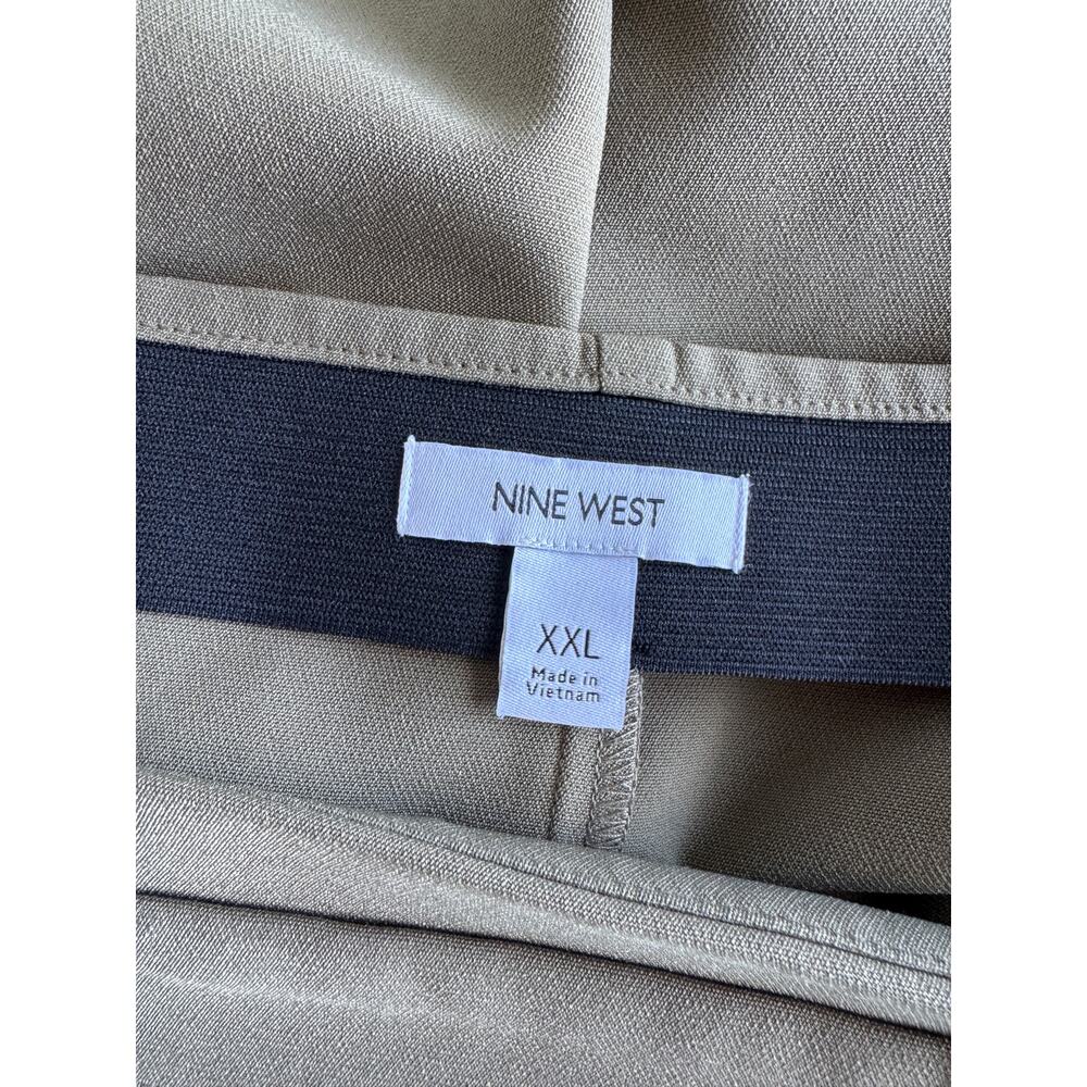 3 for $9 Nine West Faux Wrap Mini Skirt Olive XXL Cargo Style EUC - Picture 8 of 8